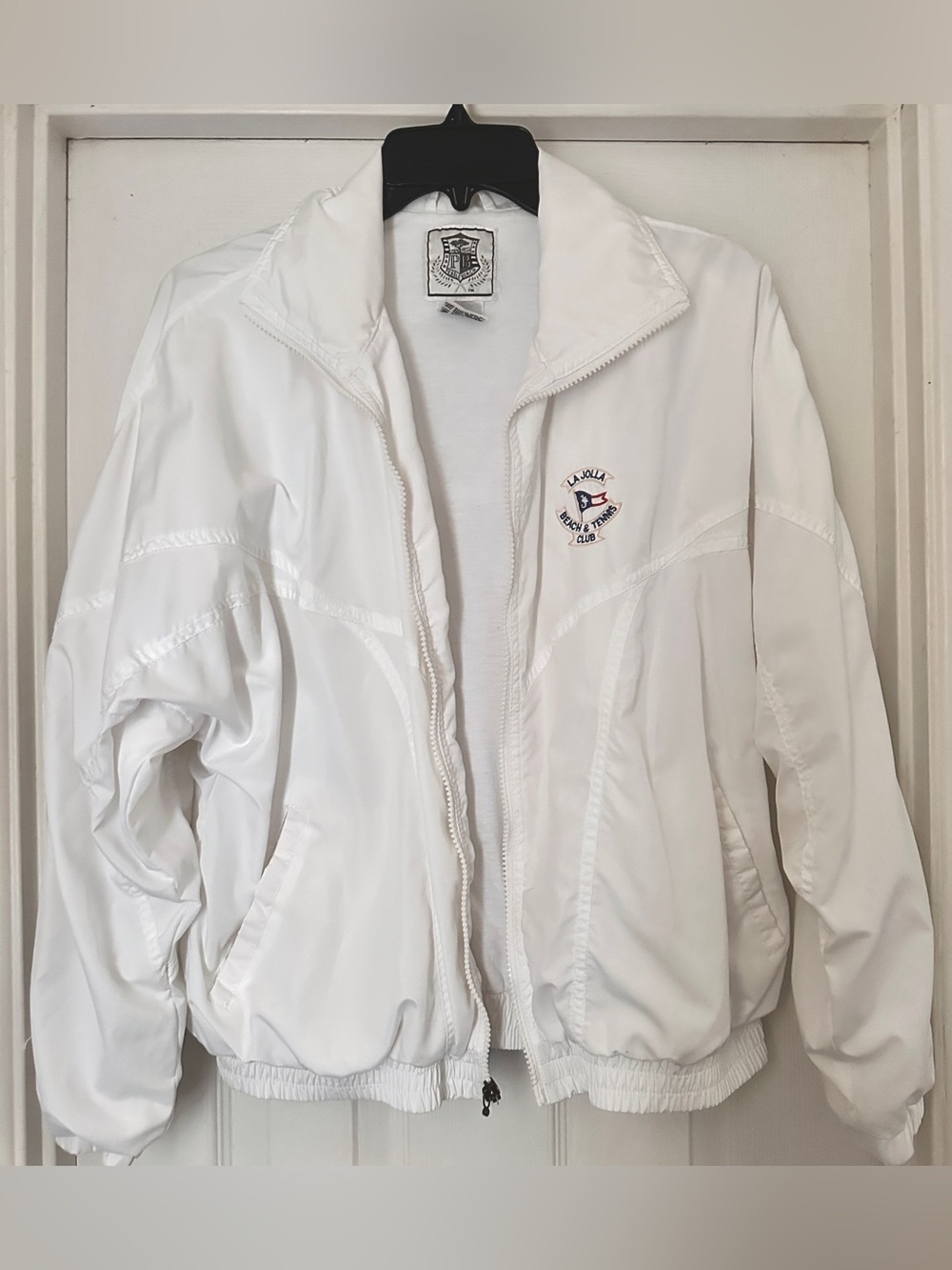 La Jolla Beach and Tennis Club Pebble Beach White Windbreaker Jacket - Women's